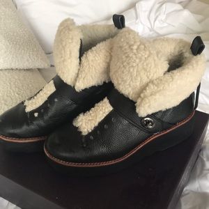 Coach Urban Hiker Shearling platform boot